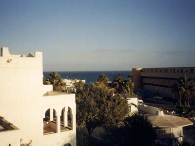 Aussicht vom Balkon eines der Zimmer des Sotavento Beach Clubs.